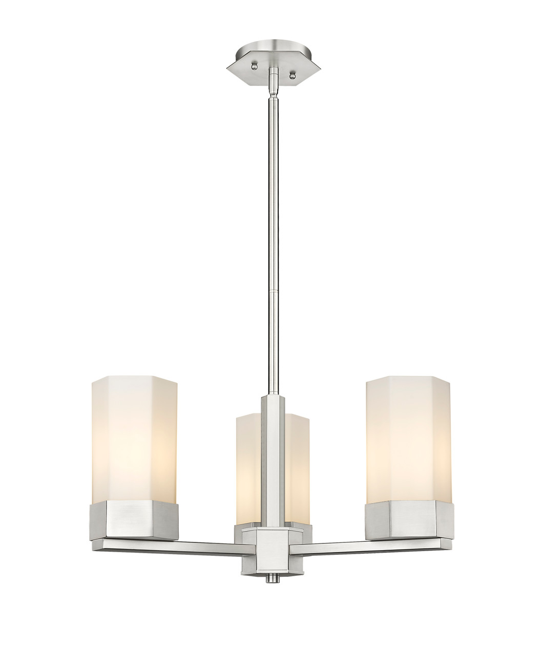 INNOVATIONS 427-3CR-SN-G427-9WH Claverack 3 21.625 inch Pendant Satin Nickel