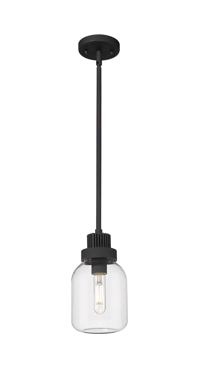 INNOVATIONS 472-1S-TBK-G472-6CL Somers 1 5.5 inch Pendant Textured Black