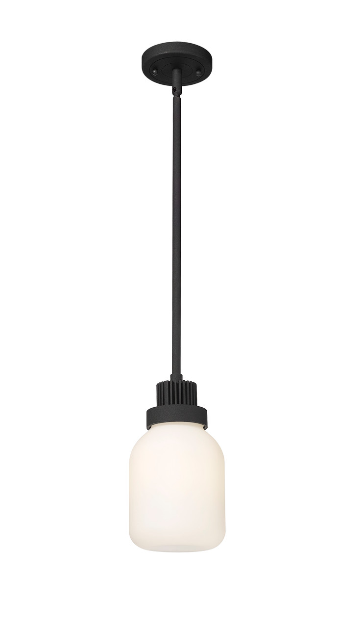 INNOVATIONS 472-1S-TBK-G472-6WH Somers 1 5.5 inch Pendant Textured Black