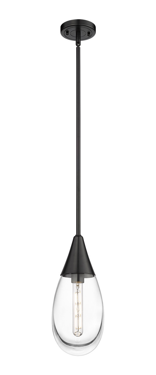 INNOVATIONS 450-1S-BK-G450-6CL Malone 1 6 inch Pendant Matte Black