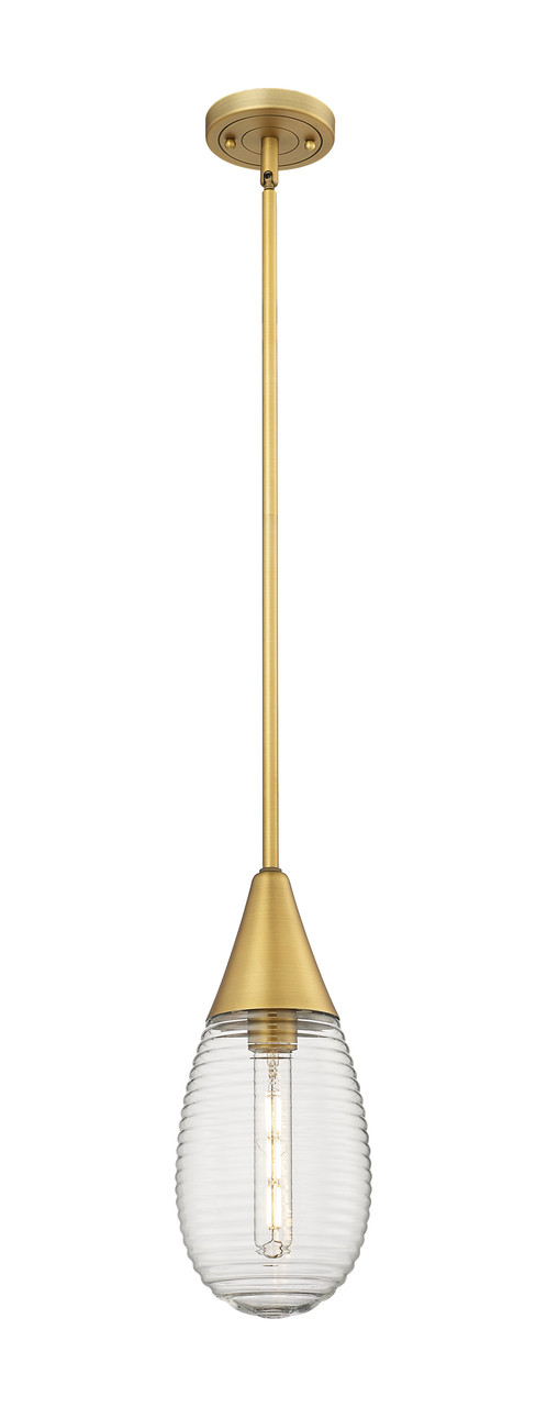 INNOVATIONS 450-1S-BB-G450-6SCL Malone 1 6 inch Pendant Brushed Brass