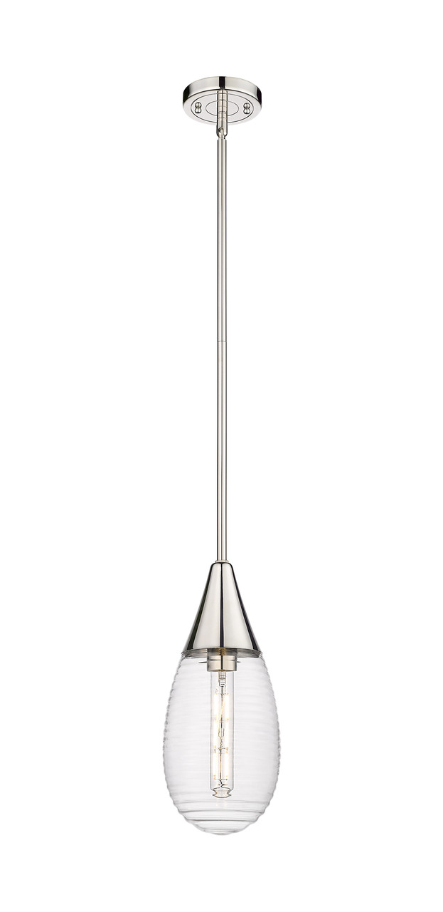 INNOVATIONS 450-1S-PN-G450-6SCL Malone 1 6 inch Pendant Polished Nickel