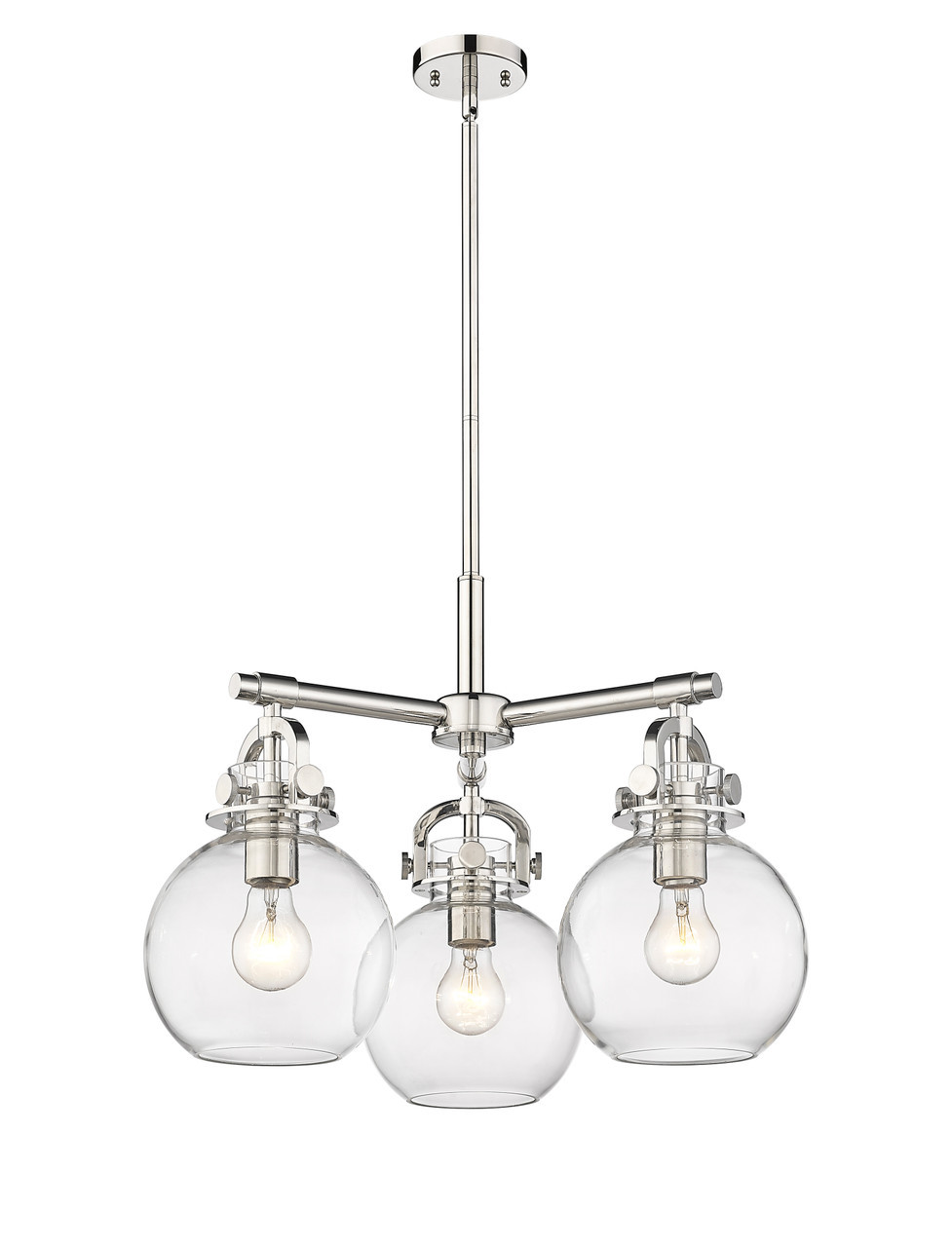 INNOVATIONS 410-3CR-PN-G410-7CL Newton Sphere 3 20.625 inch Pendant Polished Nickel