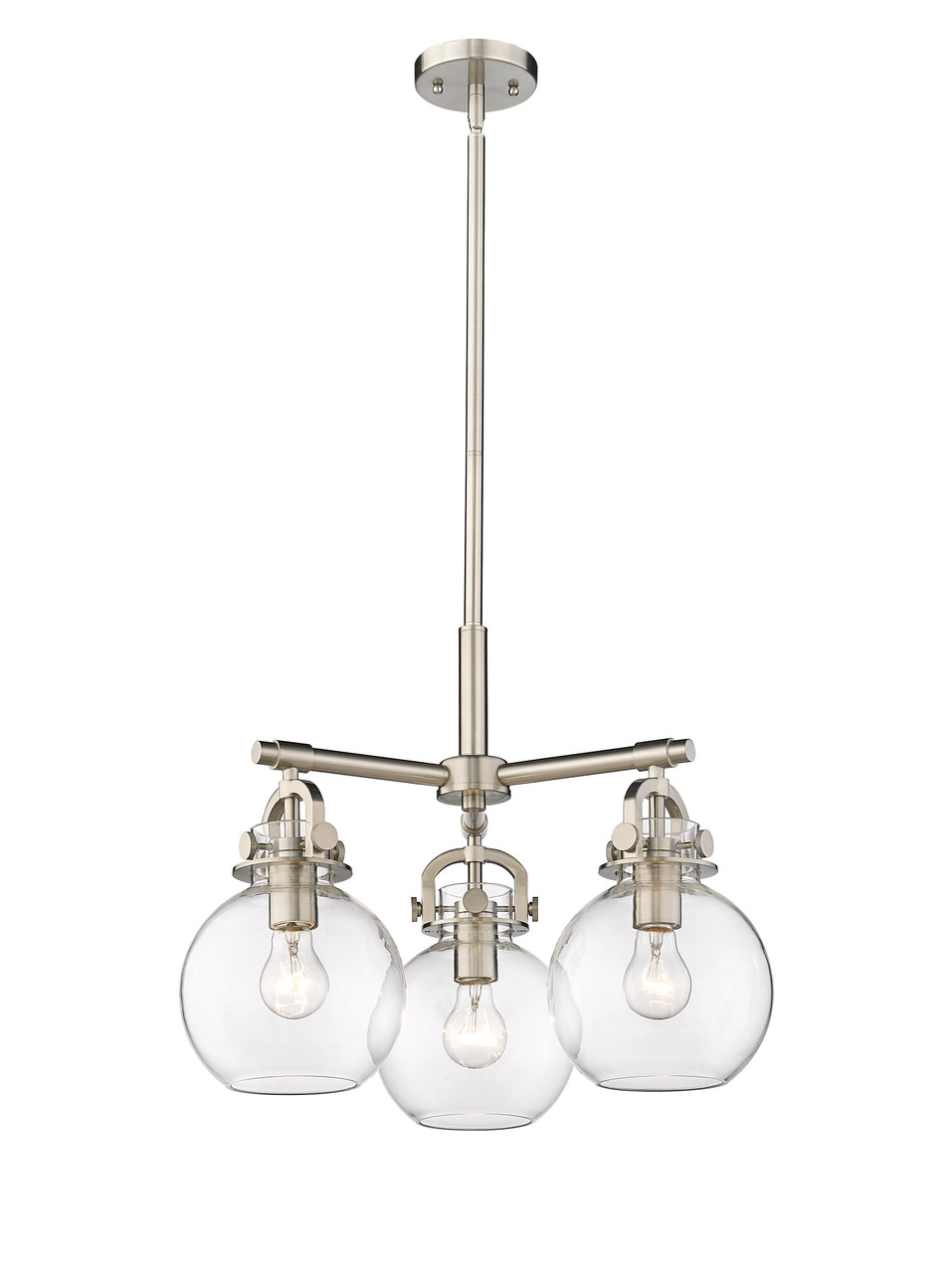 INNOVATIONS 410-3CR-SN-G410-7CL Newton Sphere 3 20.625 inch Pendant Satin Nickel