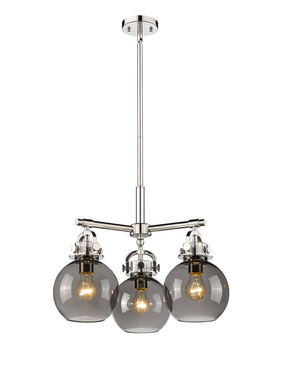 INNOVATIONS 410-3CR-PN-G410-7SM Newton Sphere 3 20.625 inch Pendant Polished Nickel