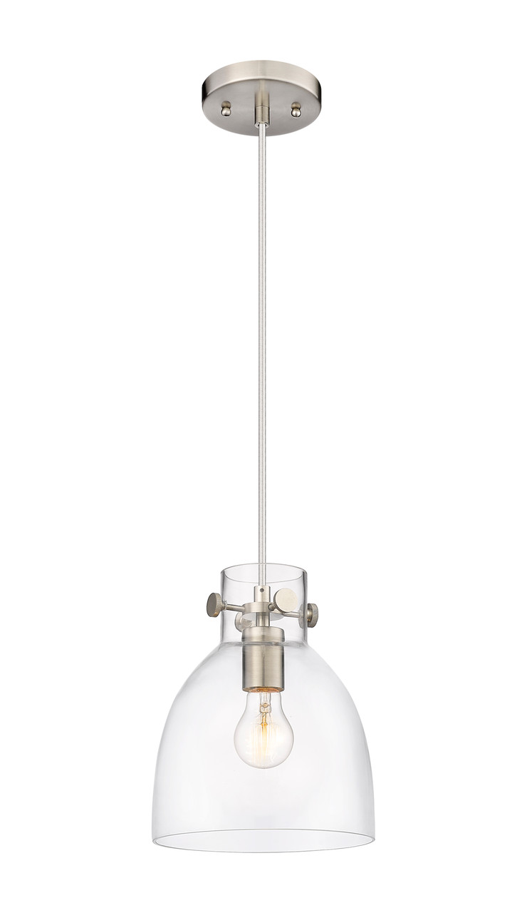 INNOVATIONS 410-1PS-SN-G412-8CL Newton Bell 1 8 inch Pendant Brushed Satin Nickel