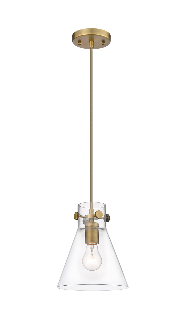 INNOVATIONS 410-1PS-BB-G411-8CL Newton Cone 1 8 inch Pendant Brushed Brass
