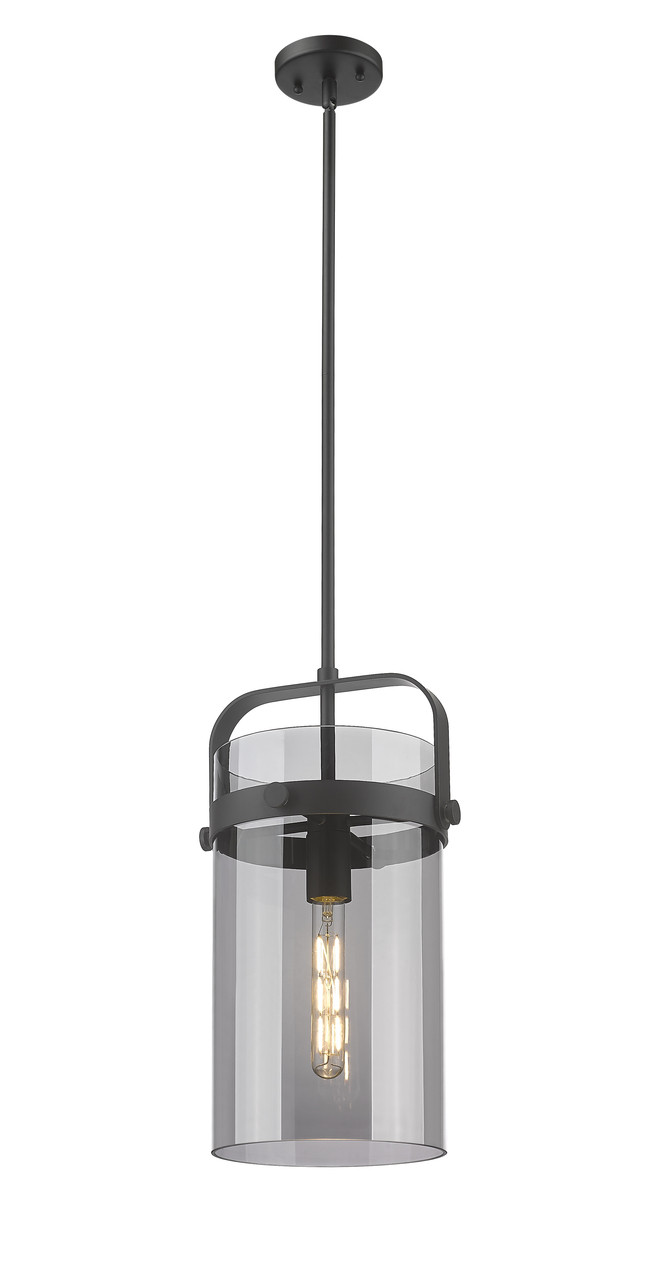 INNOVATIONS 413-1SM-BK-G413-1S-8SM Pilaster 1 8 inch Pendant Matte Black