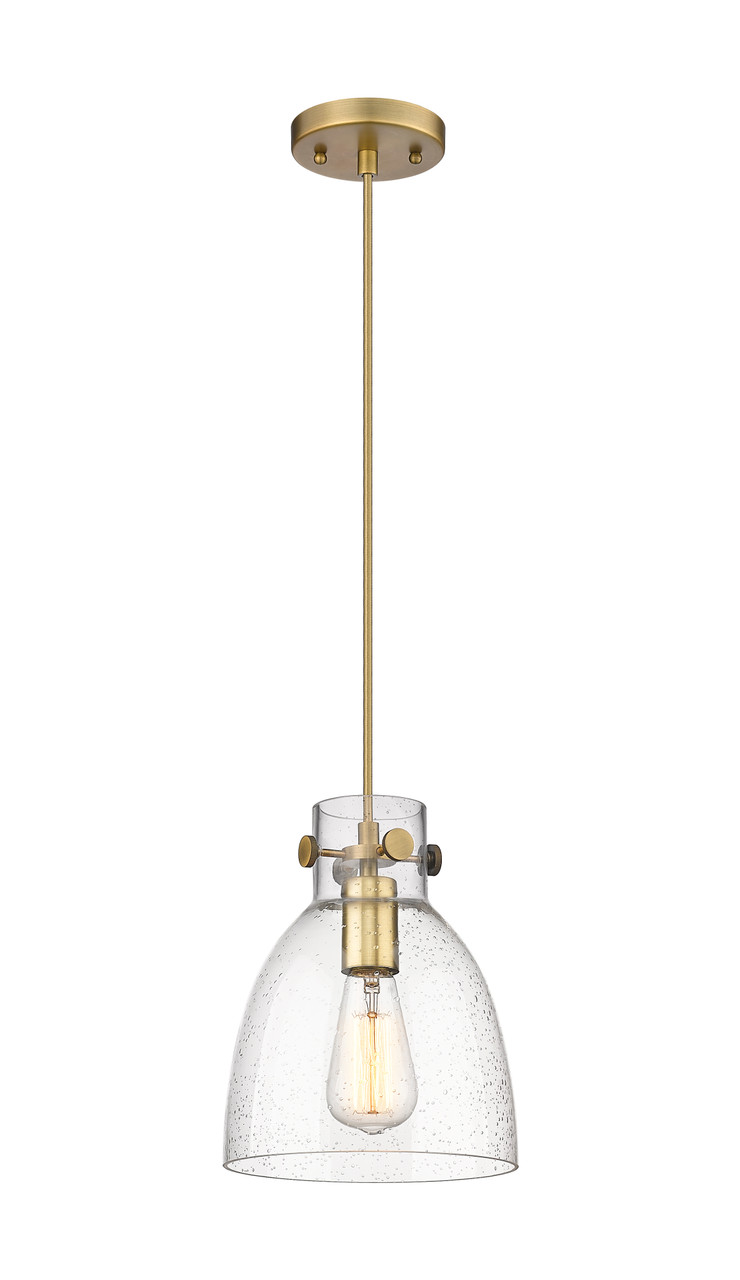 INNOVATIONS 410-1PS-BB-G412-8SDY Newton Bell 1 8 inch Pendant Brushed Brass
