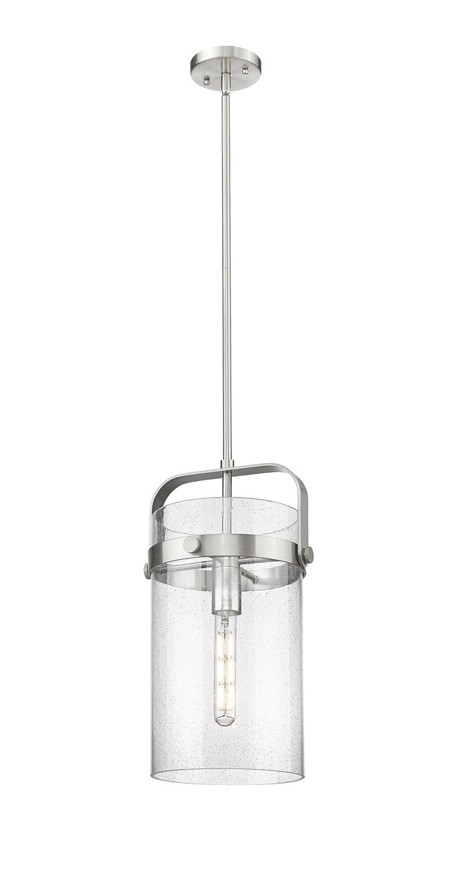 INNOVATIONS 413-1SM-SN-G413-1S-8SDY Pilaster 1 8 inch Pendant Satin Nickel
