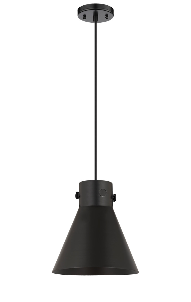 INNOVATIONS 410-1PM-BK-M411-10BK Newton Cone 1 10 inch Pendant Matte Black