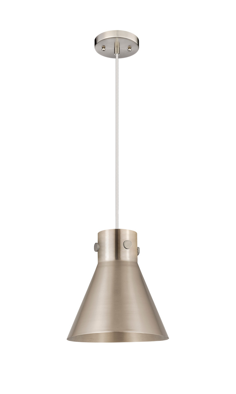 INNOVATIONS 410-1PM-SN-M411-10SN Newton Cone 1 10 inch Pendant Satin Nickel