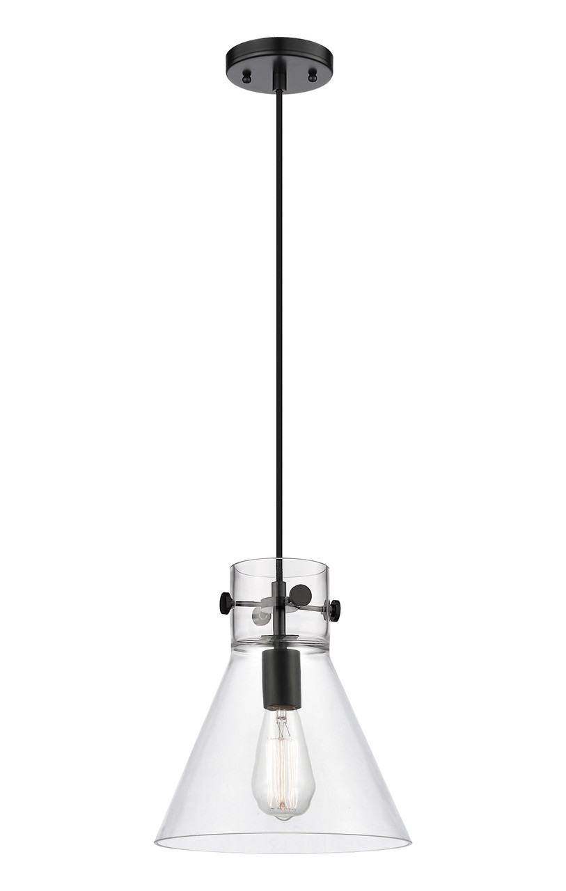 INNOVATIONS 410-1PM-BK-G411-10CL Newton Cone 1 10 inch Pendant Matte Black