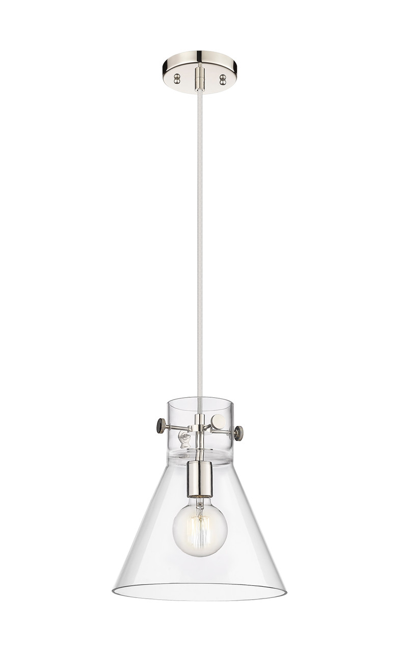 INNOVATIONS 410-1PM-PN-G411-10CL Newton Cone 1 10 inch Pendant Polished Nickel