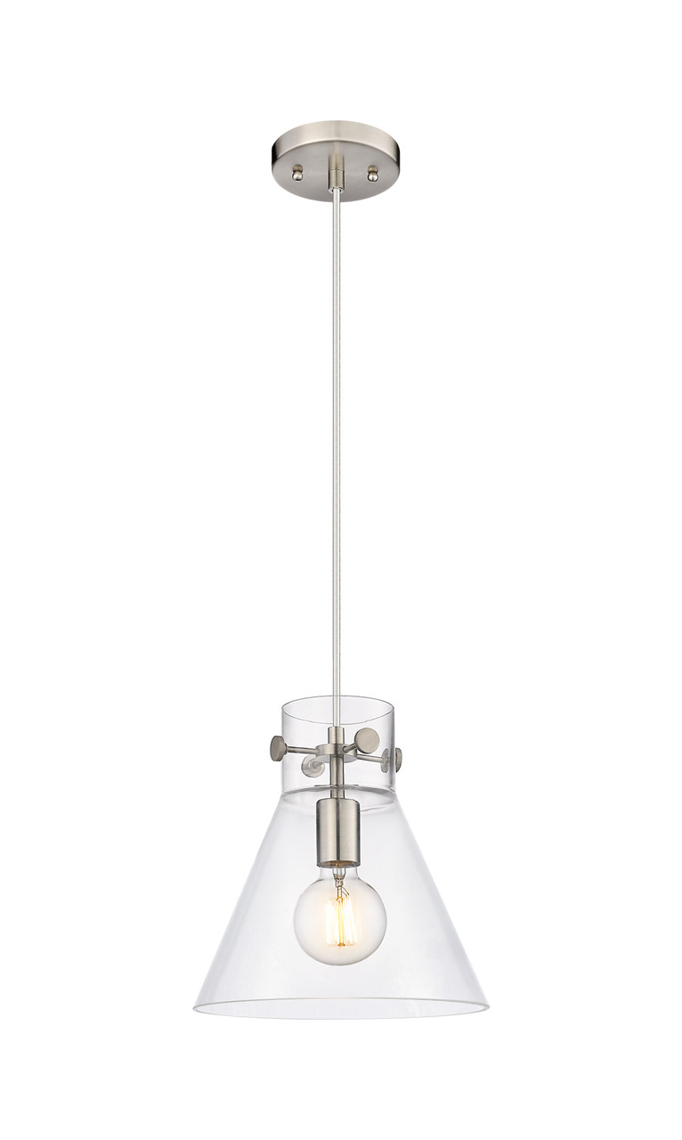 INNOVATIONS 410-1PM-SN-G411-10CL Newton Cone 1 10 inch Pendant Satin Nickel