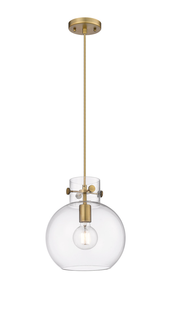 INNOVATIONS 410-1PM-BB-G410-10CL Newton Sphere 1 10 inch Pendant Brushed Brass