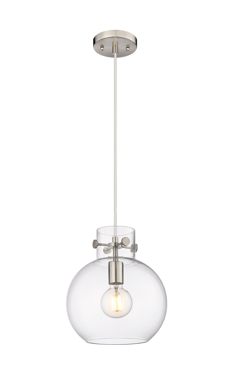 INNOVATIONS 410-1PM-SN-G410-10CL Newton Sphere 1 10 inch Pendant Satin Nickel