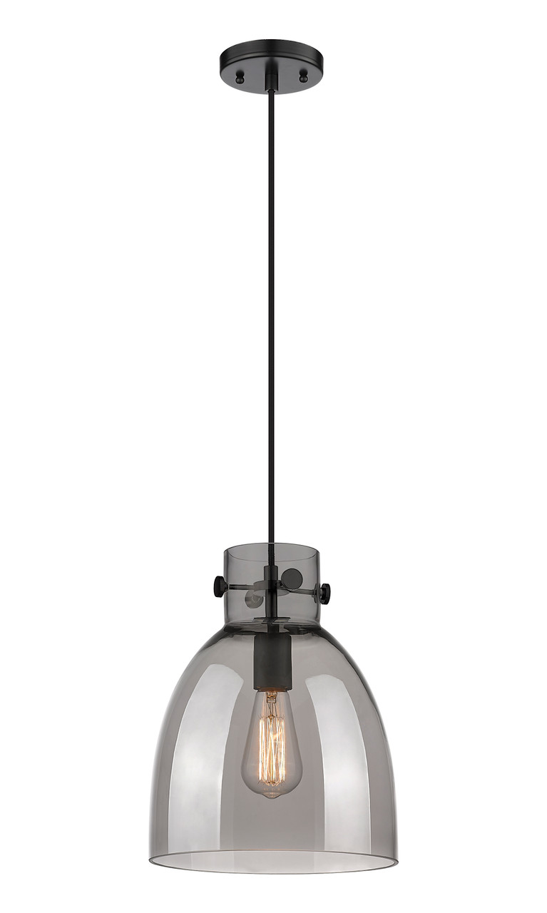 INNOVATIONS 410-1PM-BK-G412-10SM Newton Bell 1 10 inch Pendant Matte Black