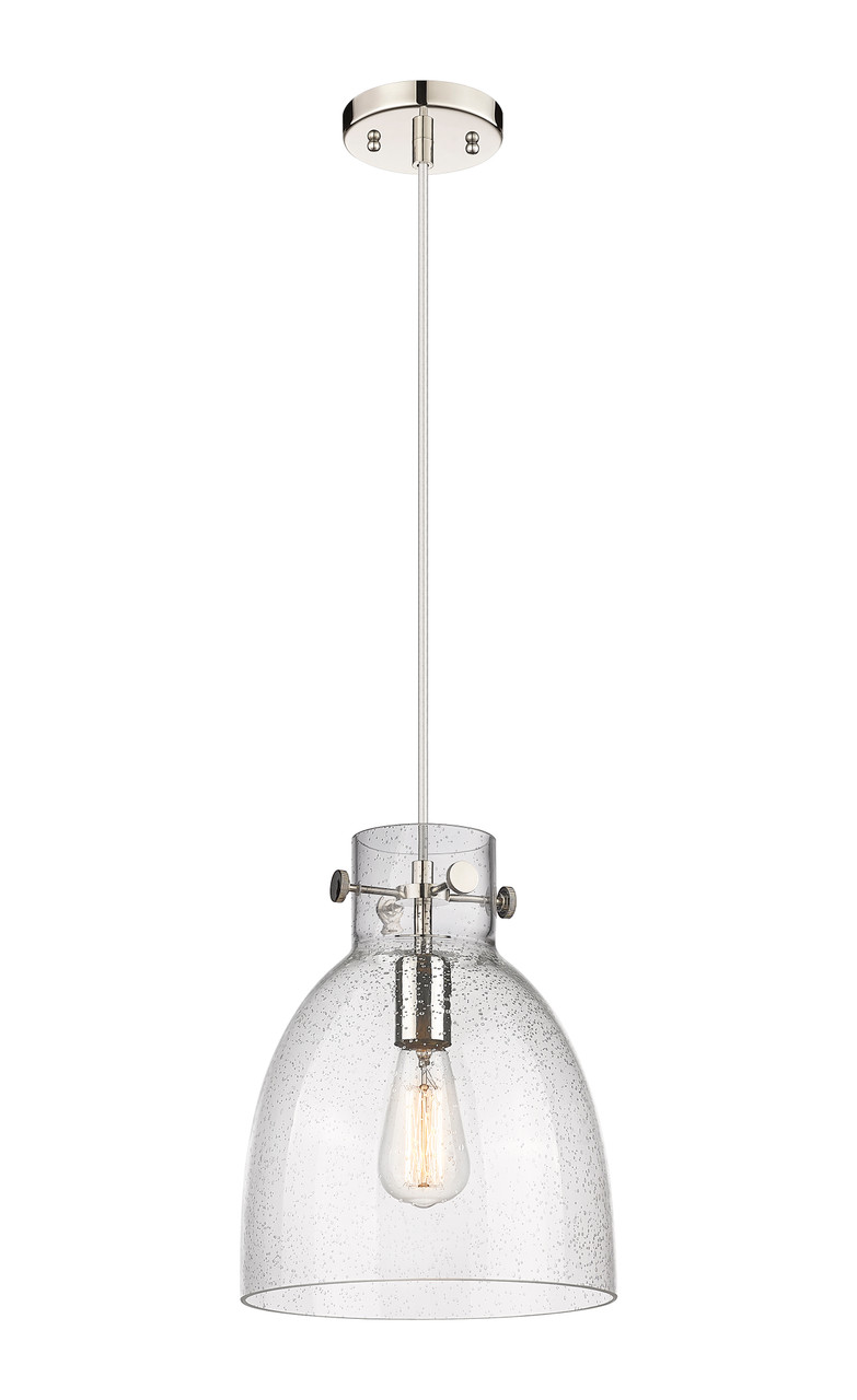 INNOVATIONS 410-1PM-PN-G412-10SDY Newton Bell 1 10 inch Pendant Polished Nickel