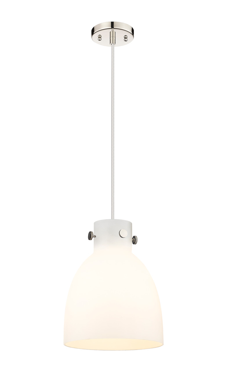 INNOVATIONS 410-1PM-PN-G412-10WH Newton Bell 1 10 inch Pendant Polished Nickel