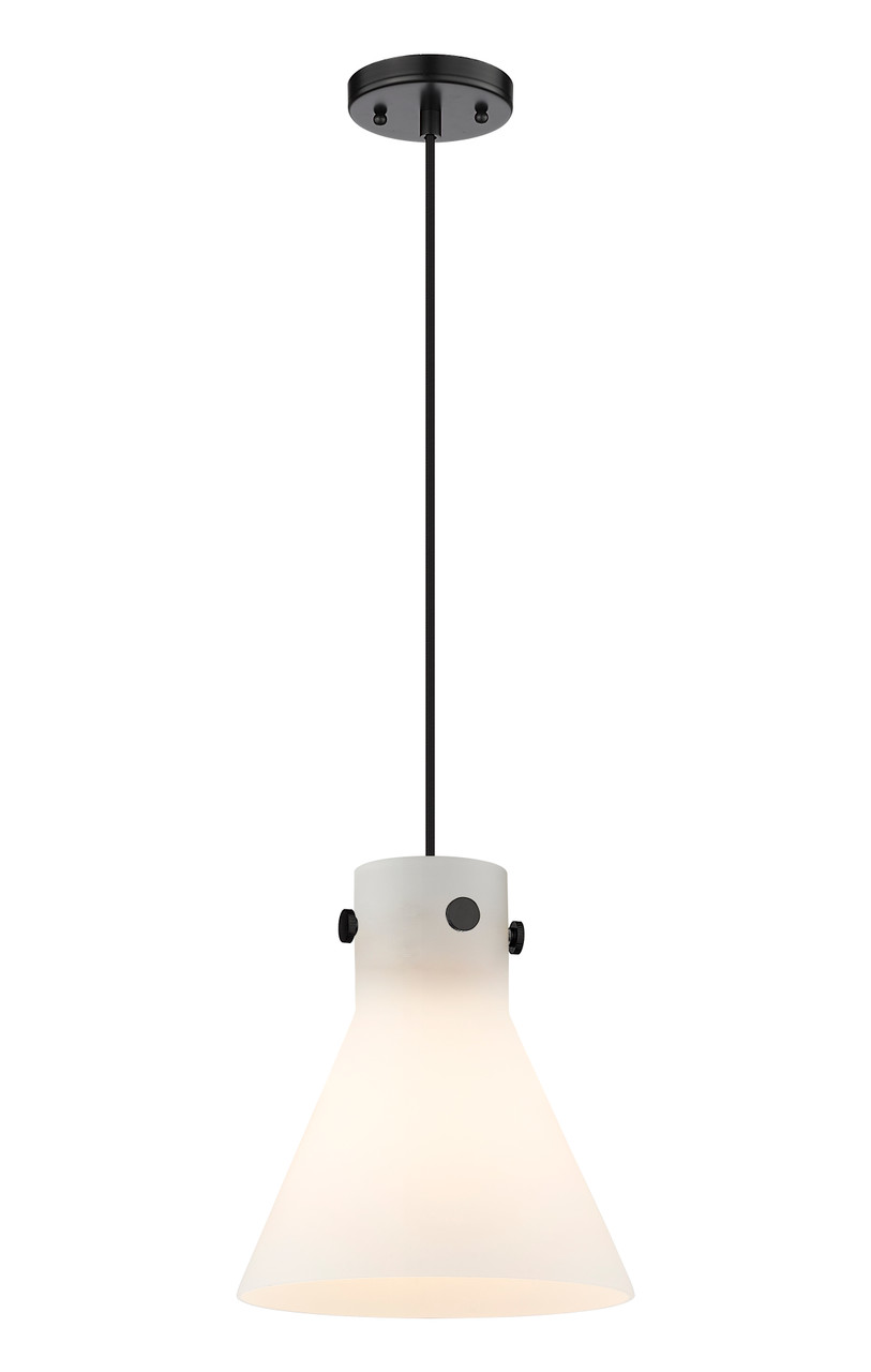 INNOVATIONS 410-1PM-BK-G411-10WH Newton Cone 1 10 inch Pendant Matte Black