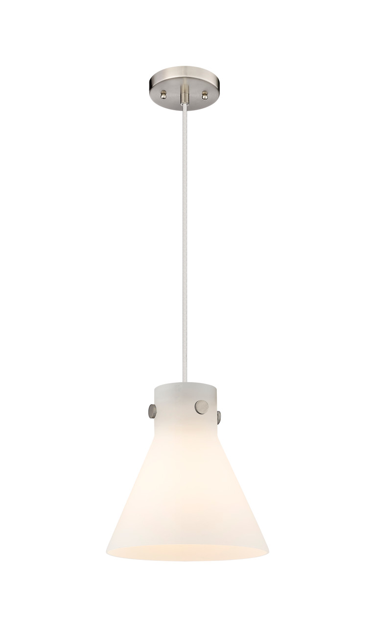 INNOVATIONS 410-1PM-SN-G411-10WH Newton Cone 1 10 inch Pendant Satin Nickel
