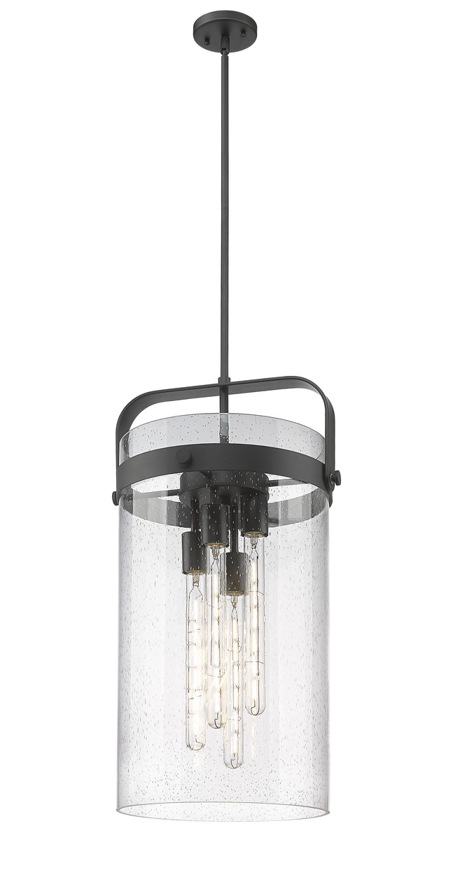 INNOVATIONS 413-4SL-BK-G413-4S-12SDY Pilaster 4 12 inch Pendant Matte Black INNOVATIONS 413-4SL-BK-G413-4S-12SDY Pilaster 4 12 inch Pendant Matte Black