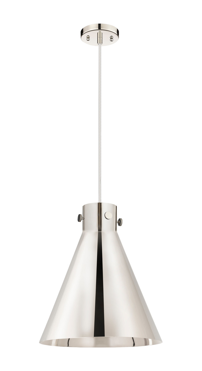 INNOVATIONS 410-1PL-PN-M411-14PN Newton Cone 1 14 inch Pendant Polished Nickel