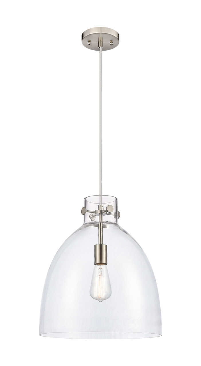 INNOVATIONS 410-1PL-SN-G412-14CL Newton Bell 1 14 inch Pendant Satin Nickel