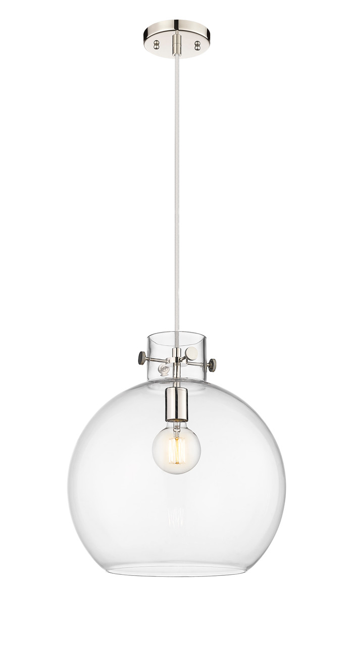 INNOVATIONS 410-1PL-PN-G410-14CL Newton Sphere 1 14 inch Pendant Polished Nickel