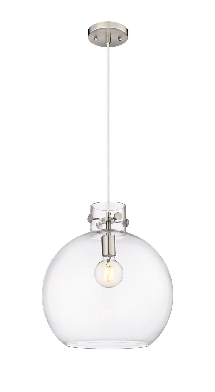 INNOVATIONS 410-1PL-SN-G410-14CL Newton Sphere 1 14 inch Pendant Satin Nickel