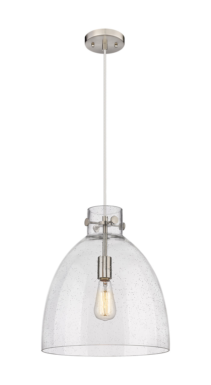 INNOVATIONS 410-1PL-SN-G412-14SDY Newton Bell 1 14 inch Pendant Satin Nickel