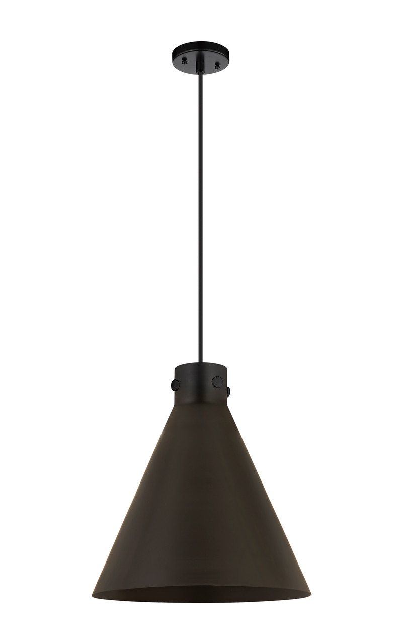 INNOVATIONS 410-1PL-BK-M411-16BK Newton Cone 1 16 inch Pendant Matte Black