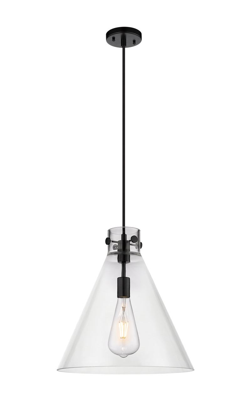 INNOVATIONS 410-1PL-BK-G411-16CL Newton Cone 1 16 inch Pendant Matte Black