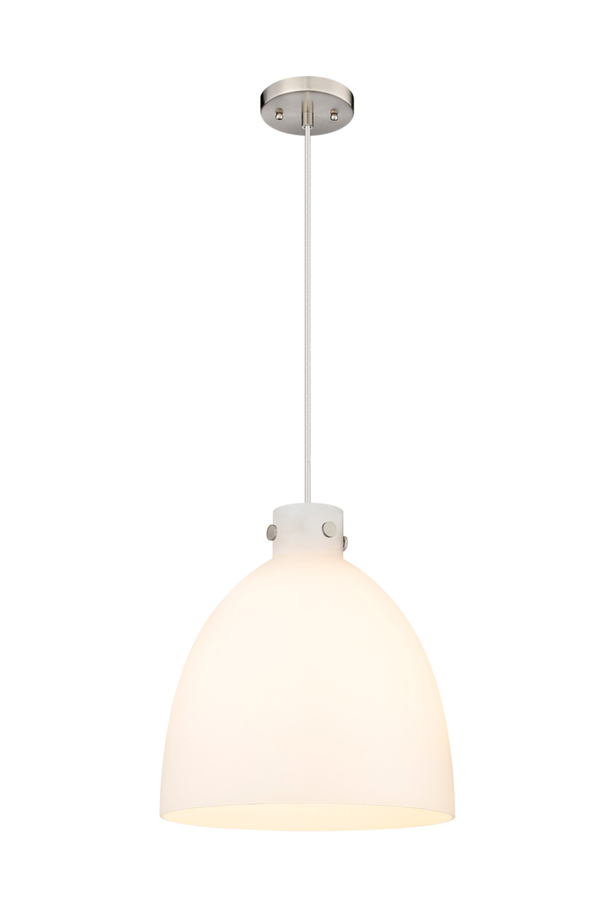 INNOVATIONS 410-1PL-SN-G412-16WH Newton Bell 1 16 inch Pendant Satin Nickel