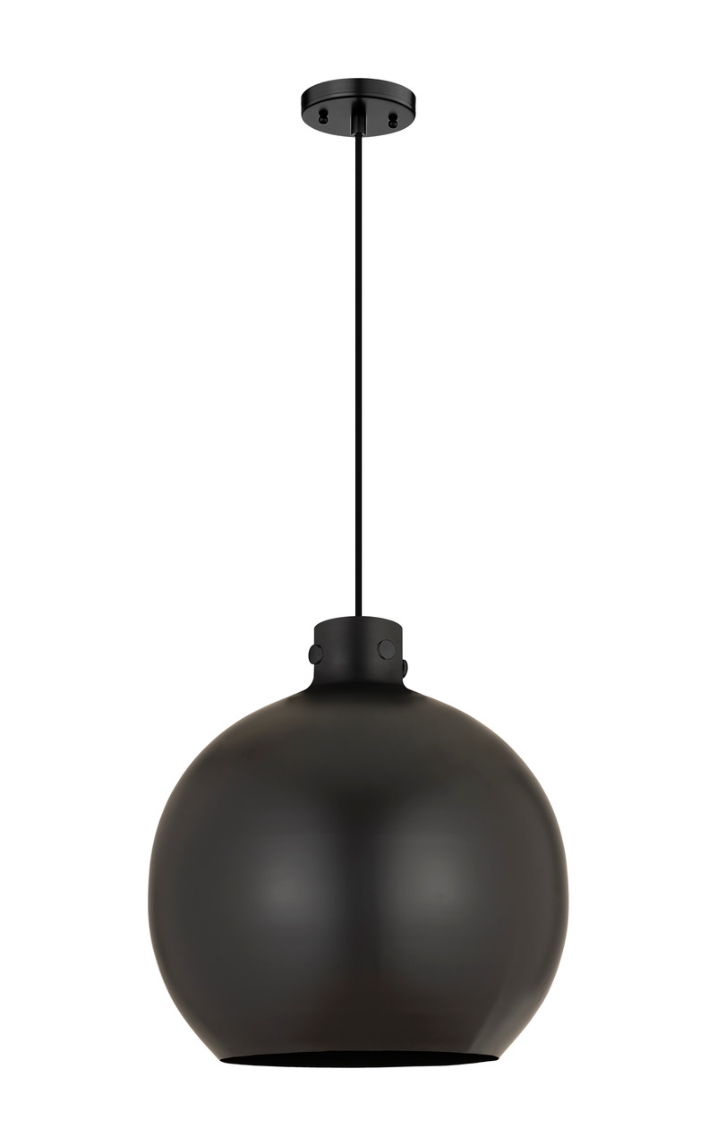 INNOVATIONS 410-1PL-BK-M410-18BK Newton Sphere 1 18 inch Pendant Matte Black