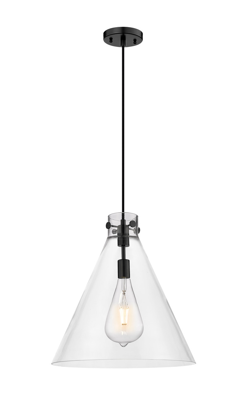 INNOVATIONS 410-1PL-BK-G411-18CL Newton Cone 1 18 inch Pendant Matte Black