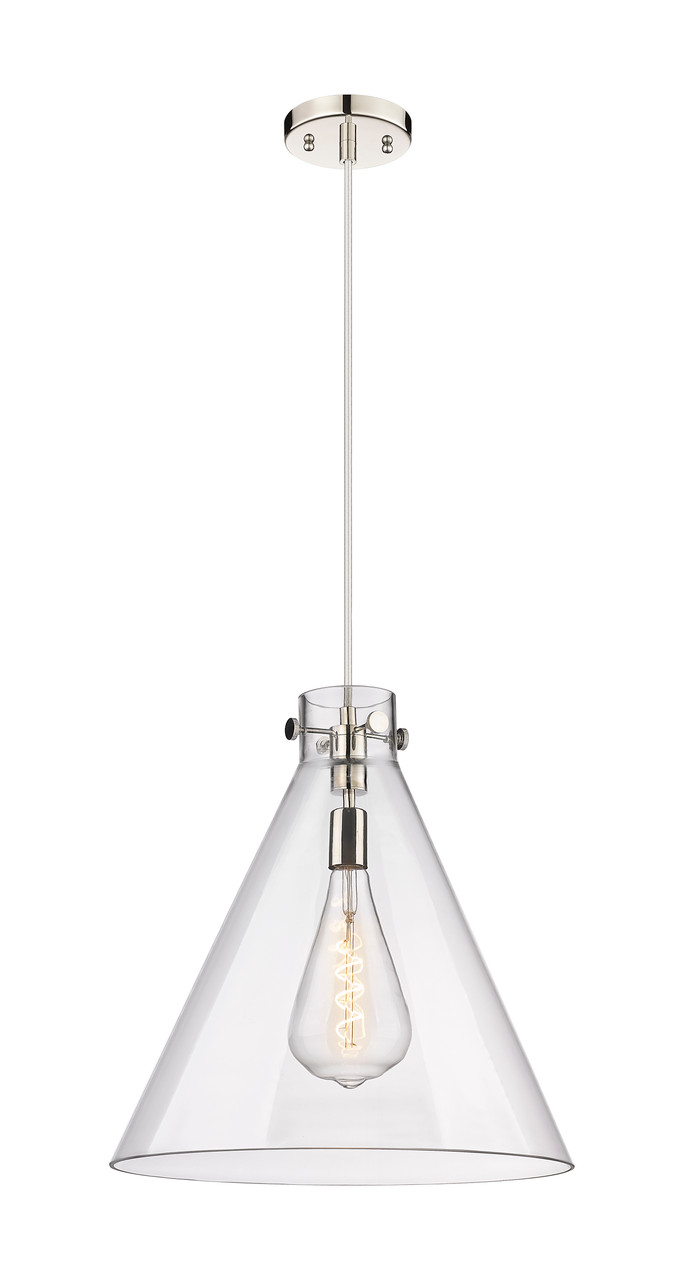 INNOVATIONS 410-1PL-PN-G411-18CL Newton Cone 1 18 inch Pendant Polished Nickel