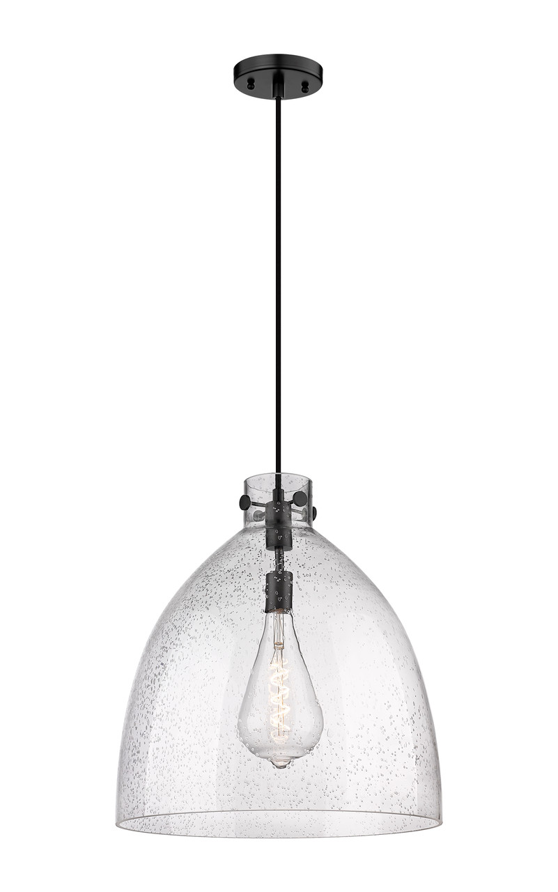 INNOVATIONS 410-1PL-BK-G412-18SDY Newton Bell 1 18 inch Pendant Matte Black