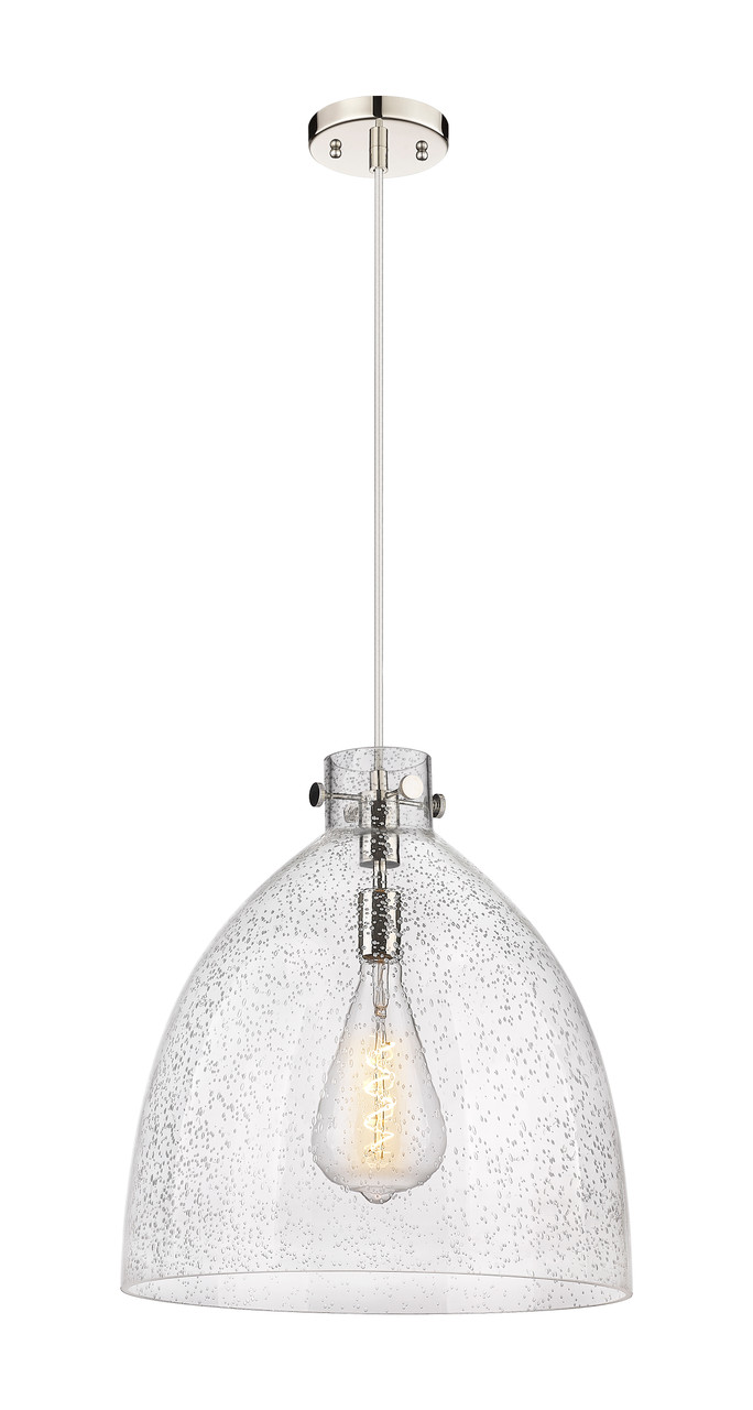 INNOVATIONS 410-1PL-PN-G412-18SDY Newton Bell 1 18 inch Pendant Polished Nickel