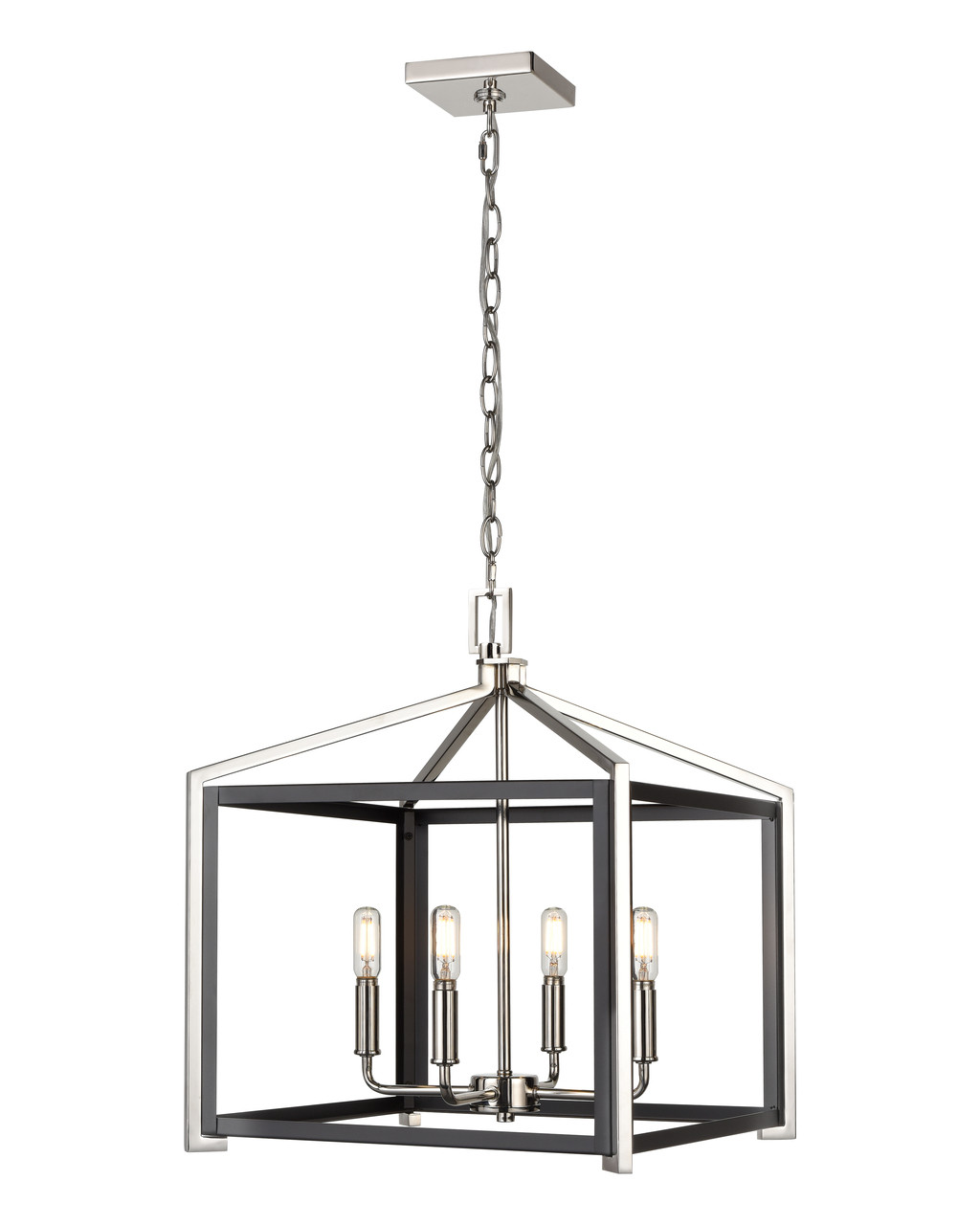 INNOVATIONS 376-4CR-BPN-16 Wiscoy 4 16 inch Pendant Black Polished Nickel