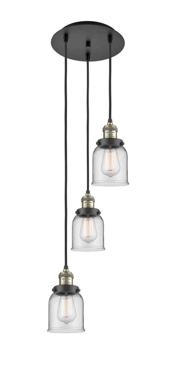 INNOVATIONS 113F-3P-BAB-G52 Cone 3 Light Multi-Pendant part of the Franklin Restoration Collection Black Antique Brass