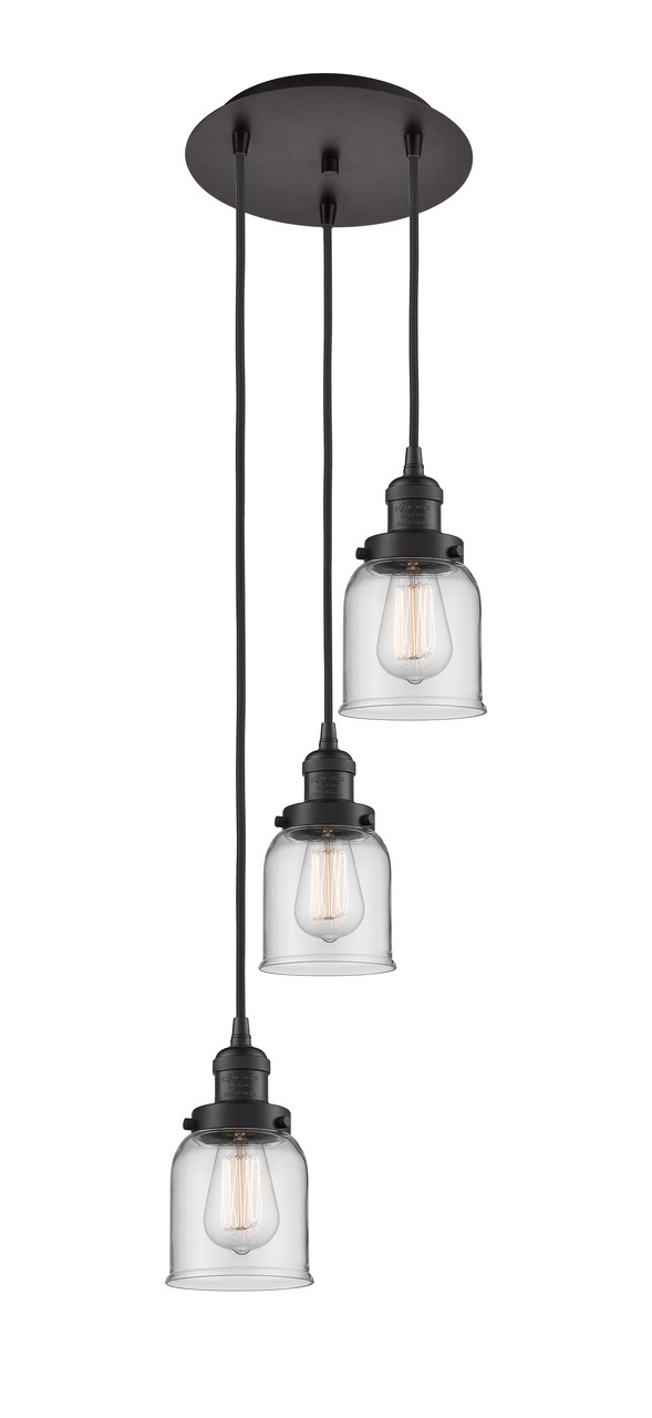 INNOVATIONS 113F-3P-OB-G52 Cone 3 Light Multi-Pendant part of the Franklin Restoration Collection Oil Rubbed Bronze