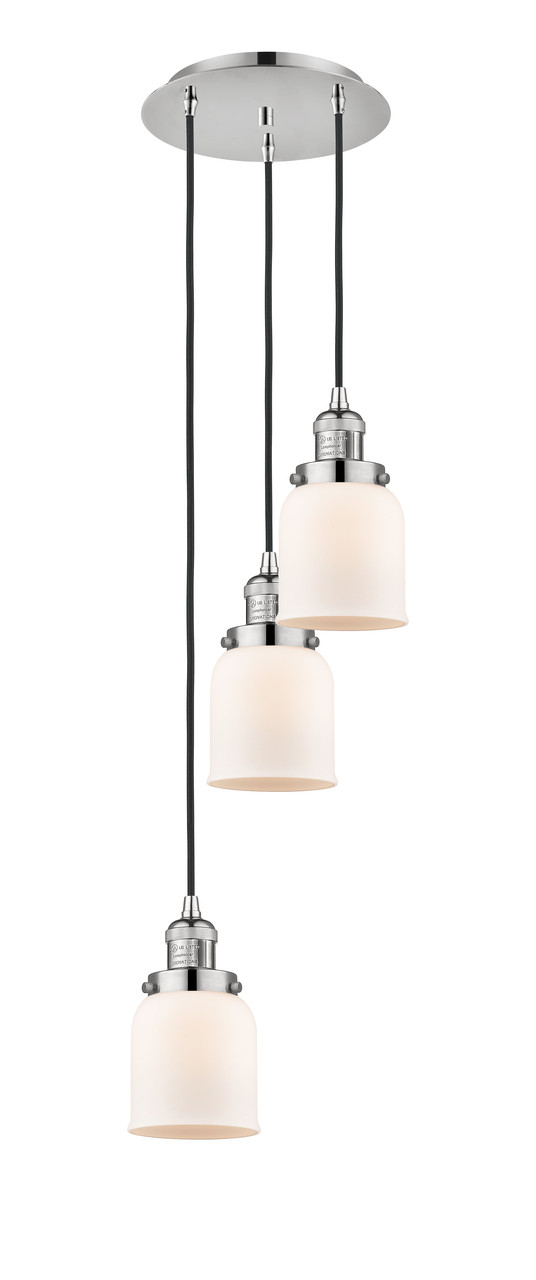 INNOVATIONS 113F-3P-PN-G51 Cone 3 Light Multi-Pendant part of the Franklin Restoration Collection Polished Nickel