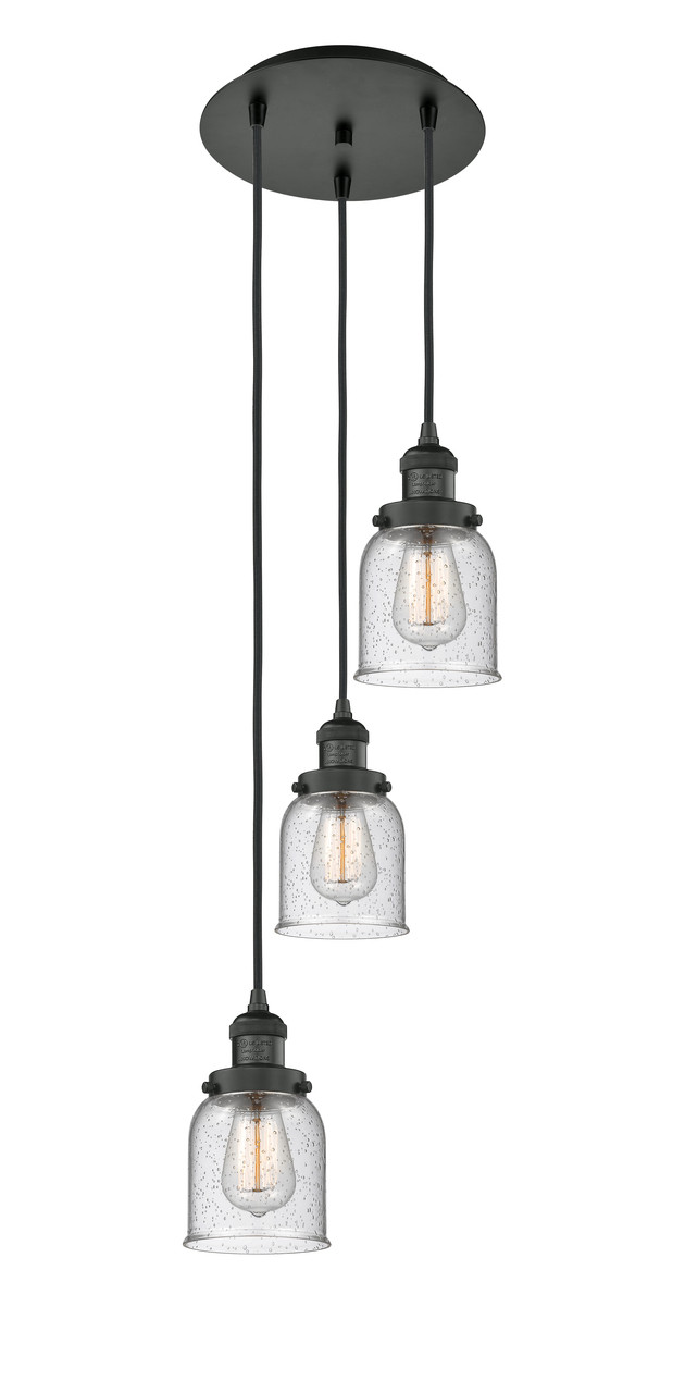 INNOVATIONS 113F-3P-BK-G54 Cone 3 Light Multi-Pendant part of the Franklin Restoration Collection Matte Black