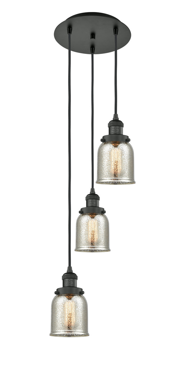 INNOVATIONS 113F-3P-BK-G58 Cone 3 Light Multi-Pendant part of the Franklin Restoration Collection Matte Black