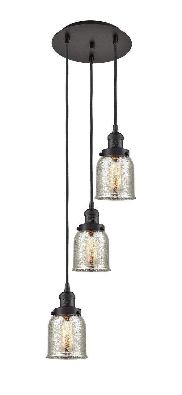 INNOVATIONS 113F-3P-OB-G58 Cone 3 Light Multi-Pendant part of the Franklin Restoration Collection Oil Rubbed Bronze