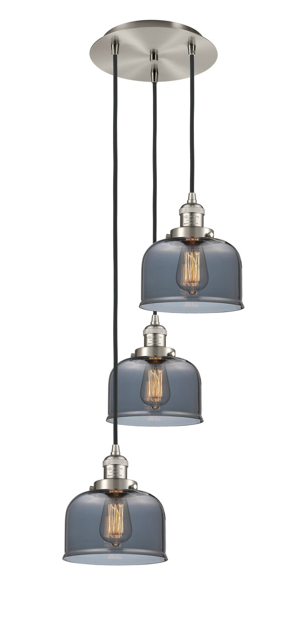 INNOVATIONS 113F-3P-SN-G73 Cone 3 Light Multi-Pendant part of the Franklin Restoration Collection Brushed Satin Nickel