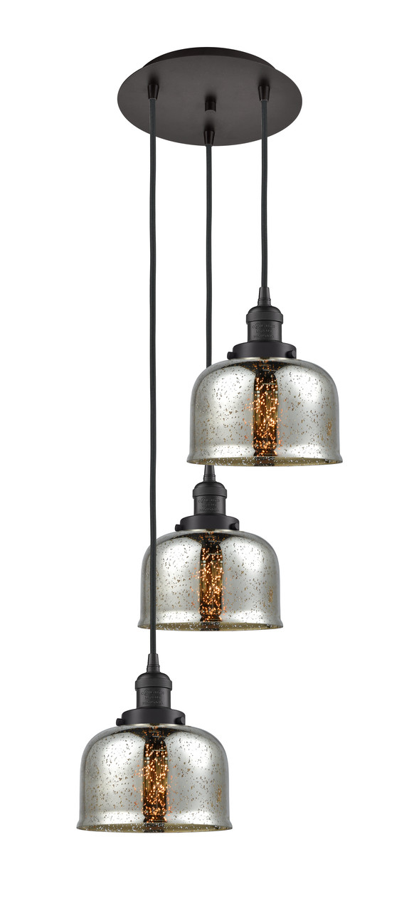 INNOVATIONS 113F-3P-OB-G78 Cone 3 Light Multi-Pendant part of the Franklin Restoration Collection Oil Rubbed Bronze