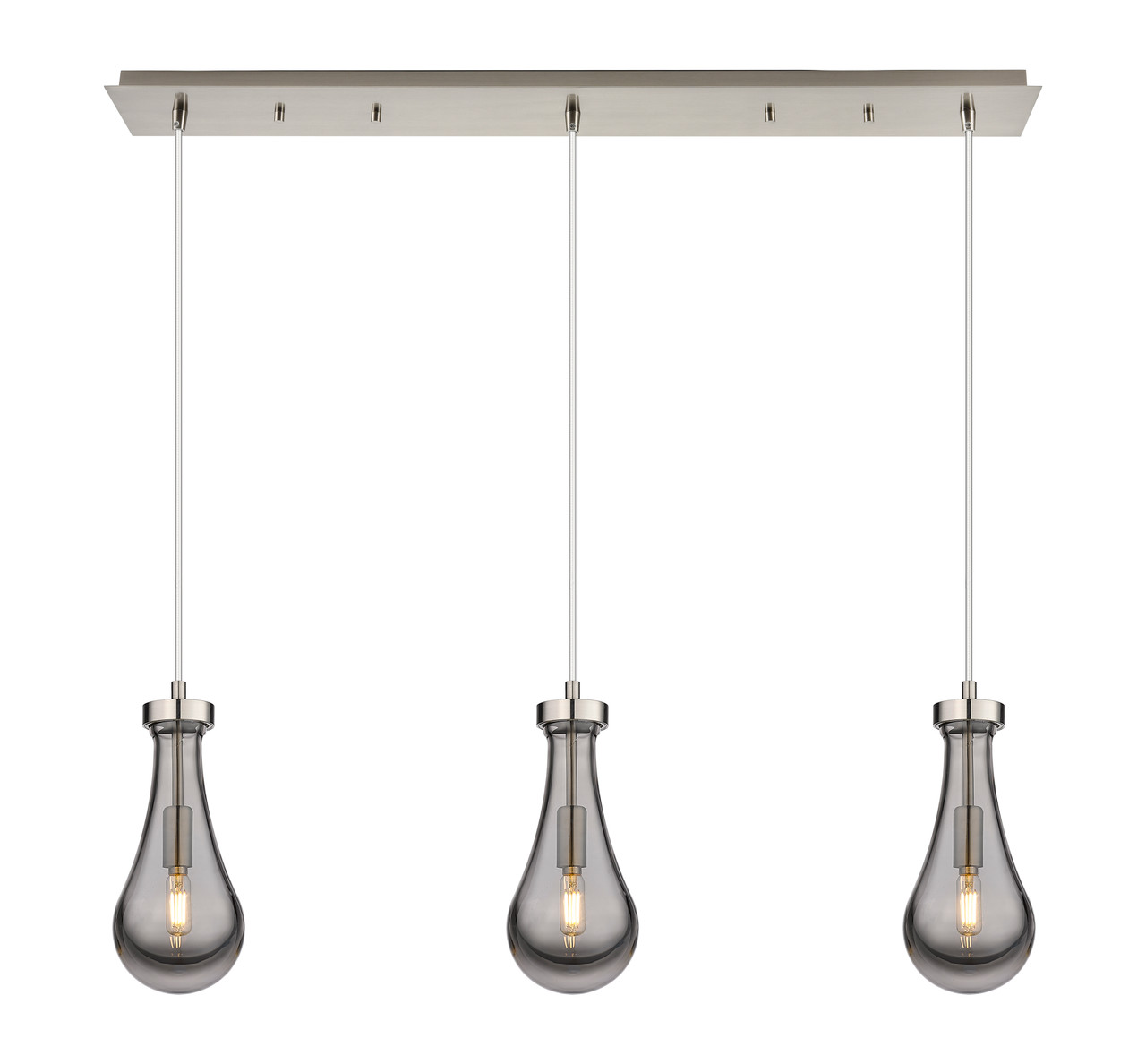 INNOVATIONS 123-451-1P-SN-G451-5SM Owego 1 Light 37 inch Linear Pendant Brushed Satin Nickel